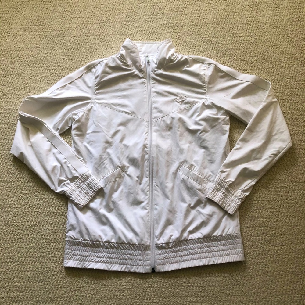 Nike White on white nylon jacket